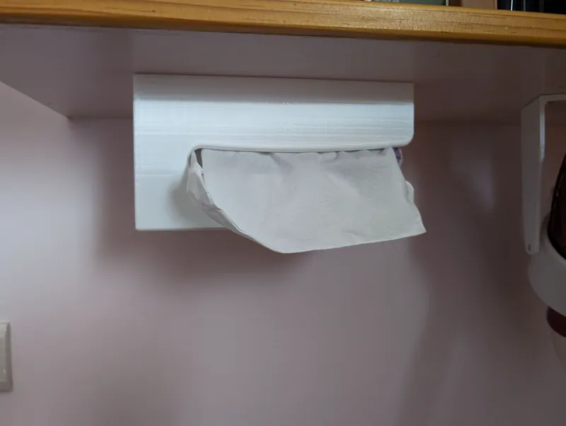 Tissue paper box locked on the wall
