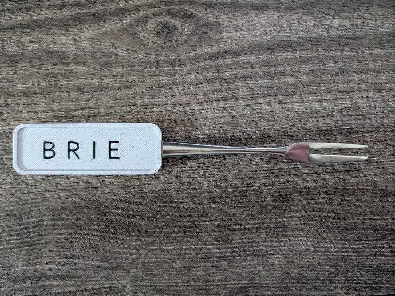Cheese Labels with Fork Slot