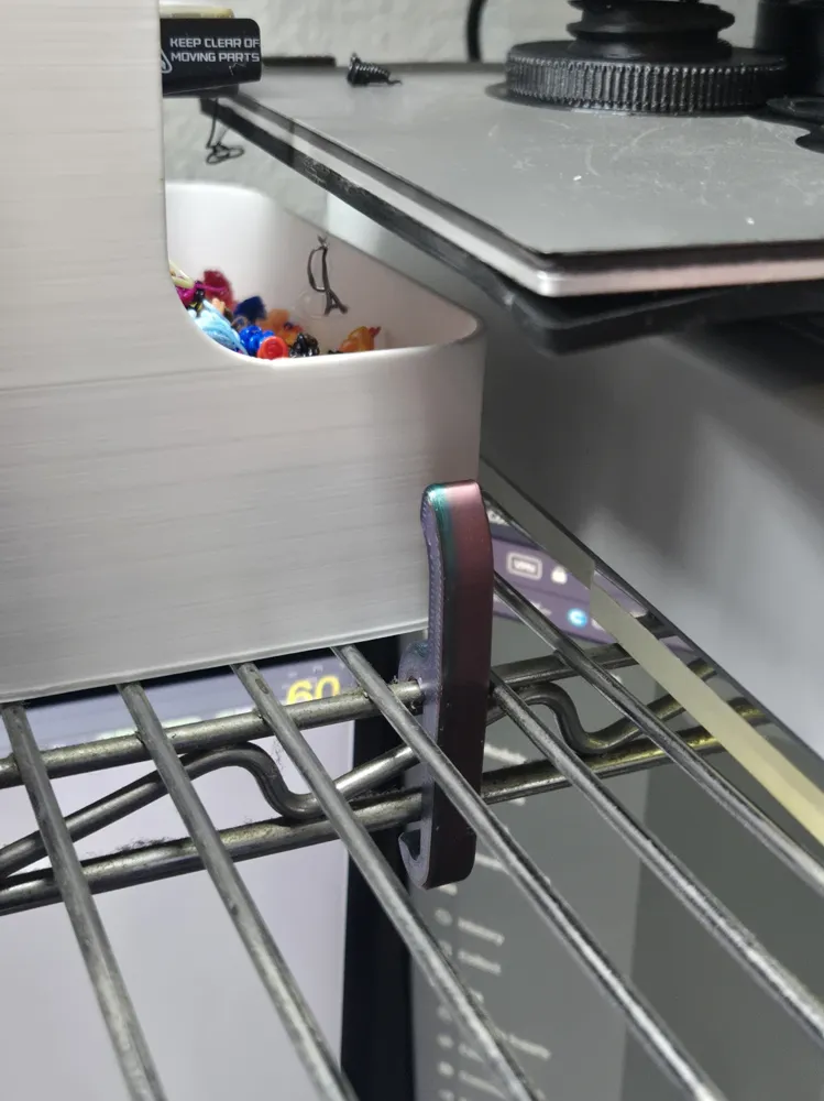 1 1/4in wire rack or shelf snap on stopper arm - Free 3D Print Model ...