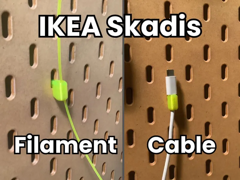 Filament / Cable holder for IKEA Skadis