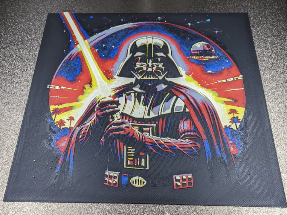 Darth Vader HueForge with frame by ogre56 MakerWorld: Download Free 3D ...