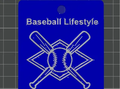 Custom Baseball Bag Tag