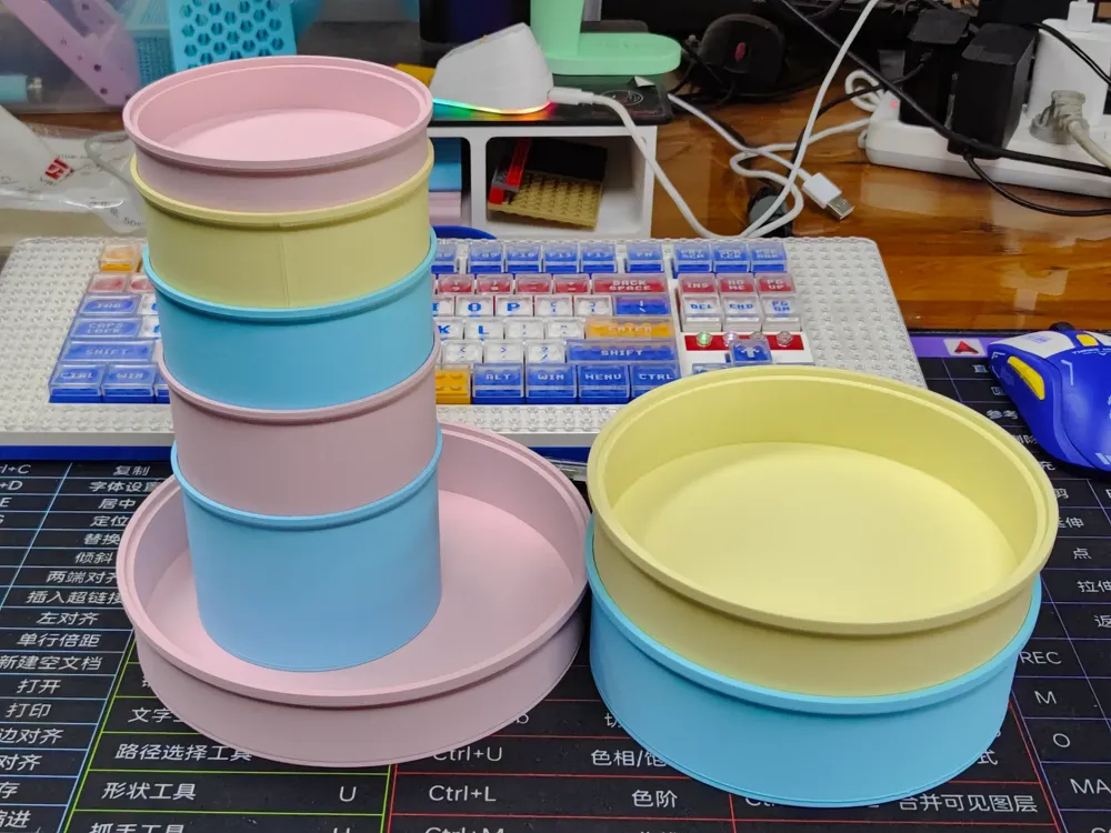 Stackable Storage Trays - Circular Storage Trays - Various Sizes by ...