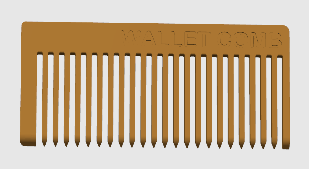 Miniatura 2 do modelo 3D Wallet Comb