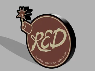 Team Fortress 2 - Red Sign Lightbox