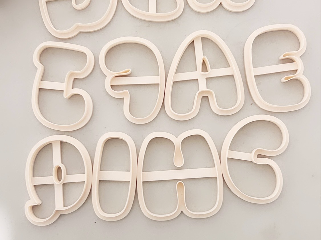 85MM Alphabet Polymer Clay | Cookie Cutters
