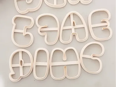 85MM Alphabet Polymer Clay | Cookie Cutters