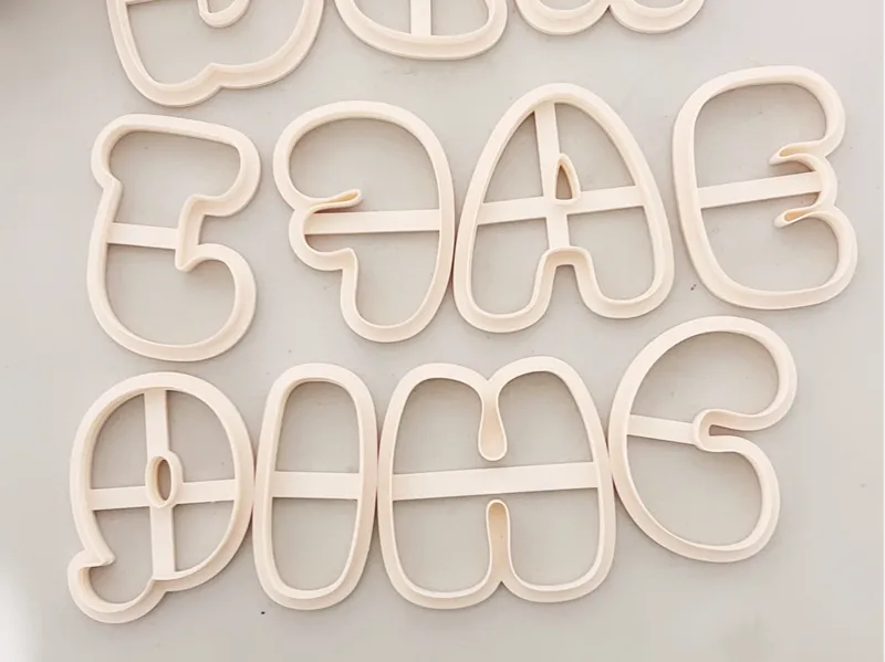 85MM Alphabet Polymer Clay | Cookie Cutters