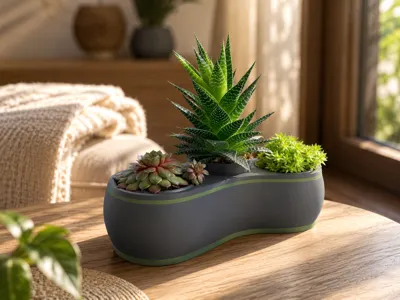 Modern 3-Pot Planter | 9 cm Modern Elegant