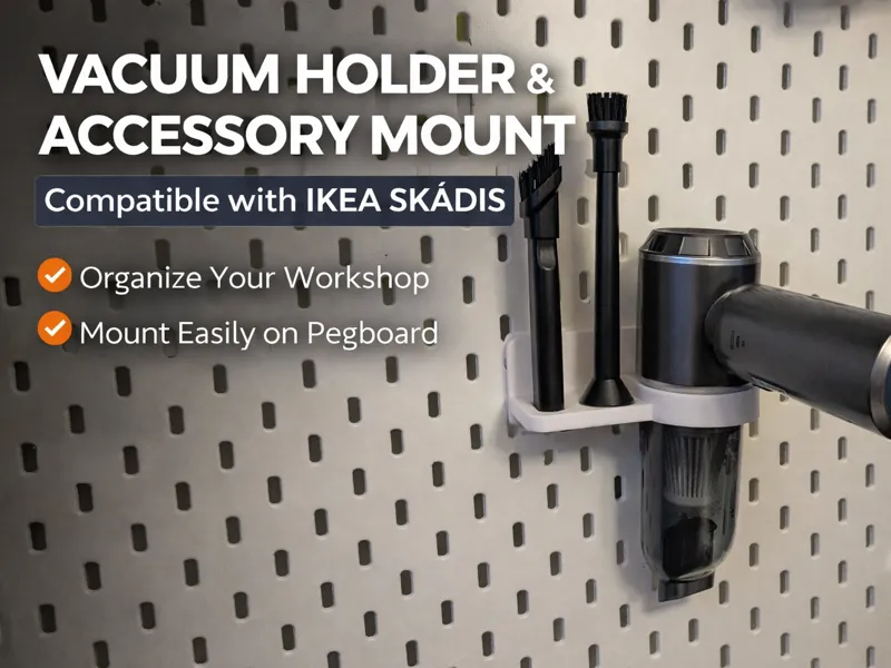 Support Aspirateur à main compatible Ikea Skadis