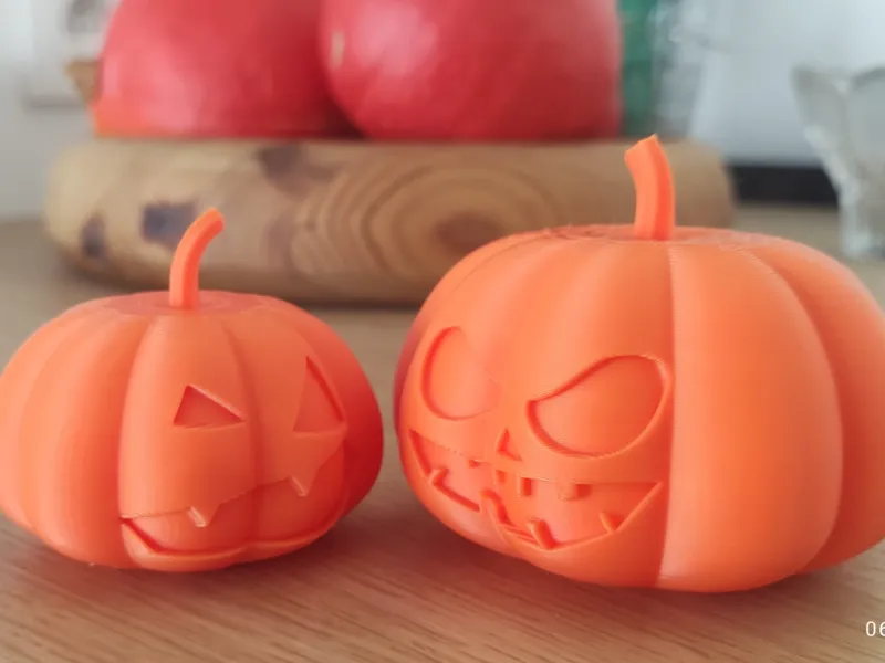 Evil Pumpkin Duo - Small & Large -Color + Blank