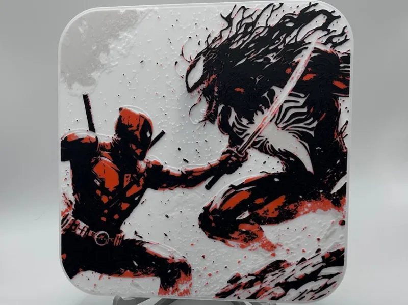 Front NEXT LEVEL Lightbox Deadpool & Venom