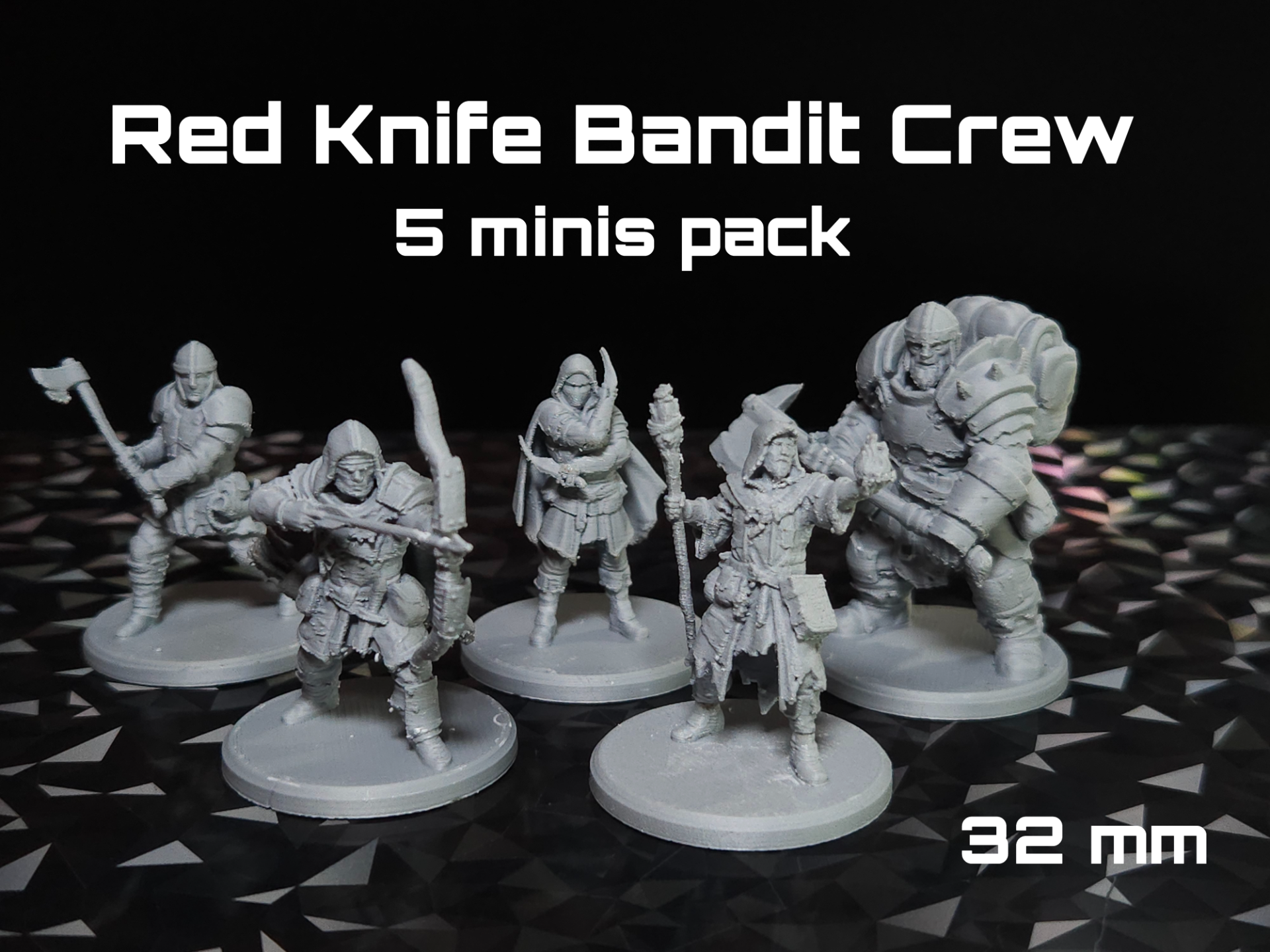 Red Knife Bandit Crew FDM Miniatures Pack