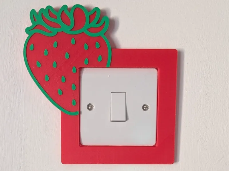 Strawberry Light Switch Plate (UK)