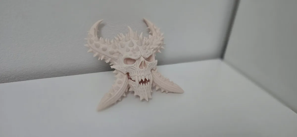 Demonic Spiked Skull – Halloween Edition - Free 3D Print Model - MakerWorld