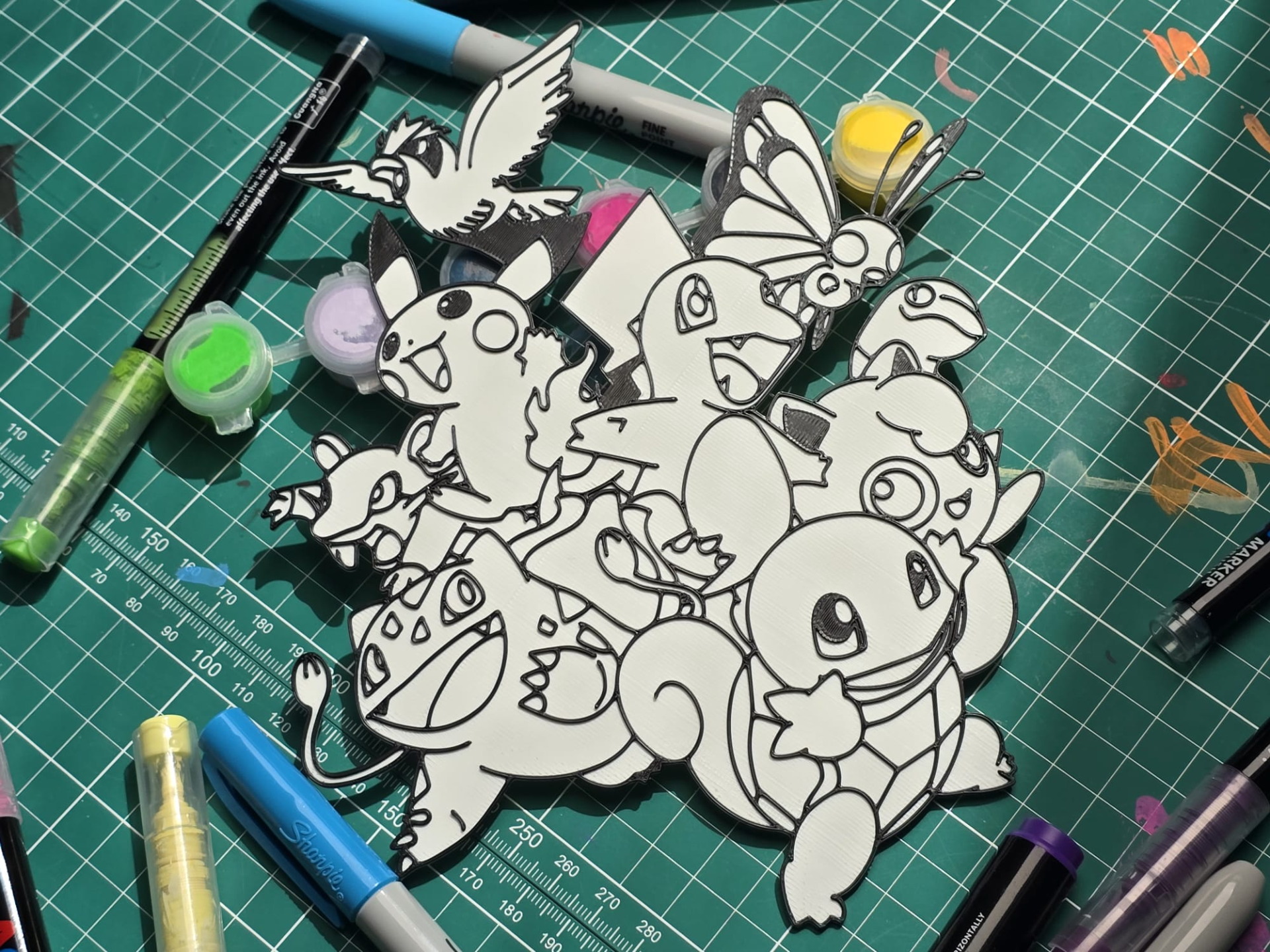 Pokemon Gen 1 Friends Coloring Craft