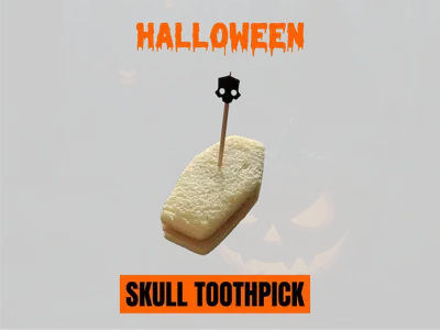 Skull toothpick decoration for Halloween