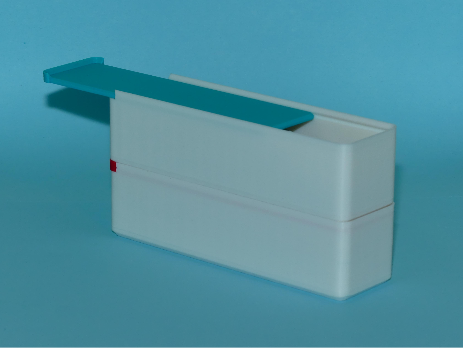 stackable storage box with sliding lid