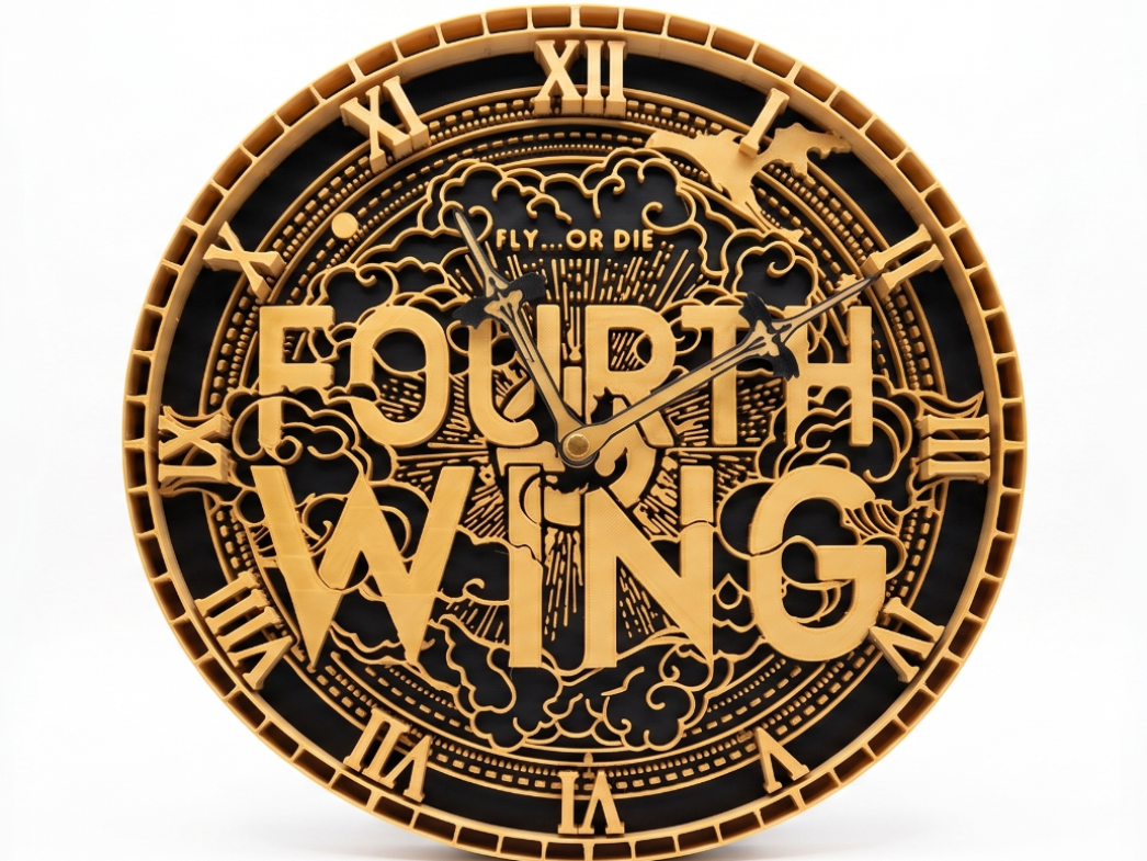 Fourth Wing inspired wall clock