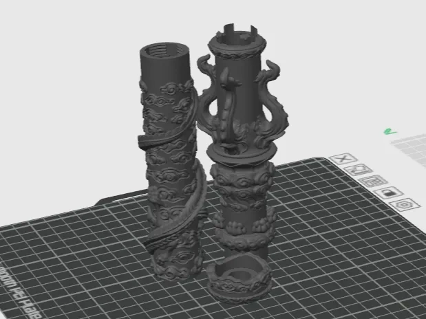 Miniatura 1 do modelo 3D 金箍棒PVC20版（PETG，PLA Basic，PLA Silk）不同材料不同配置