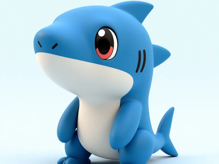 Cute Shark Kawaii style