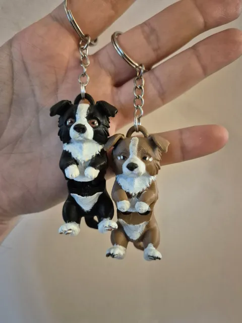Articulated Border Collie Keychain view 3