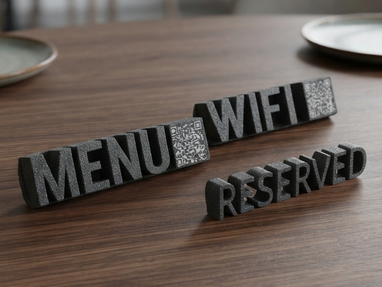 Modern Business Signs | Menu, WiFi & Reserved