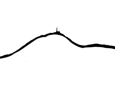 Skyline of the Puys chain, Auvergne, France