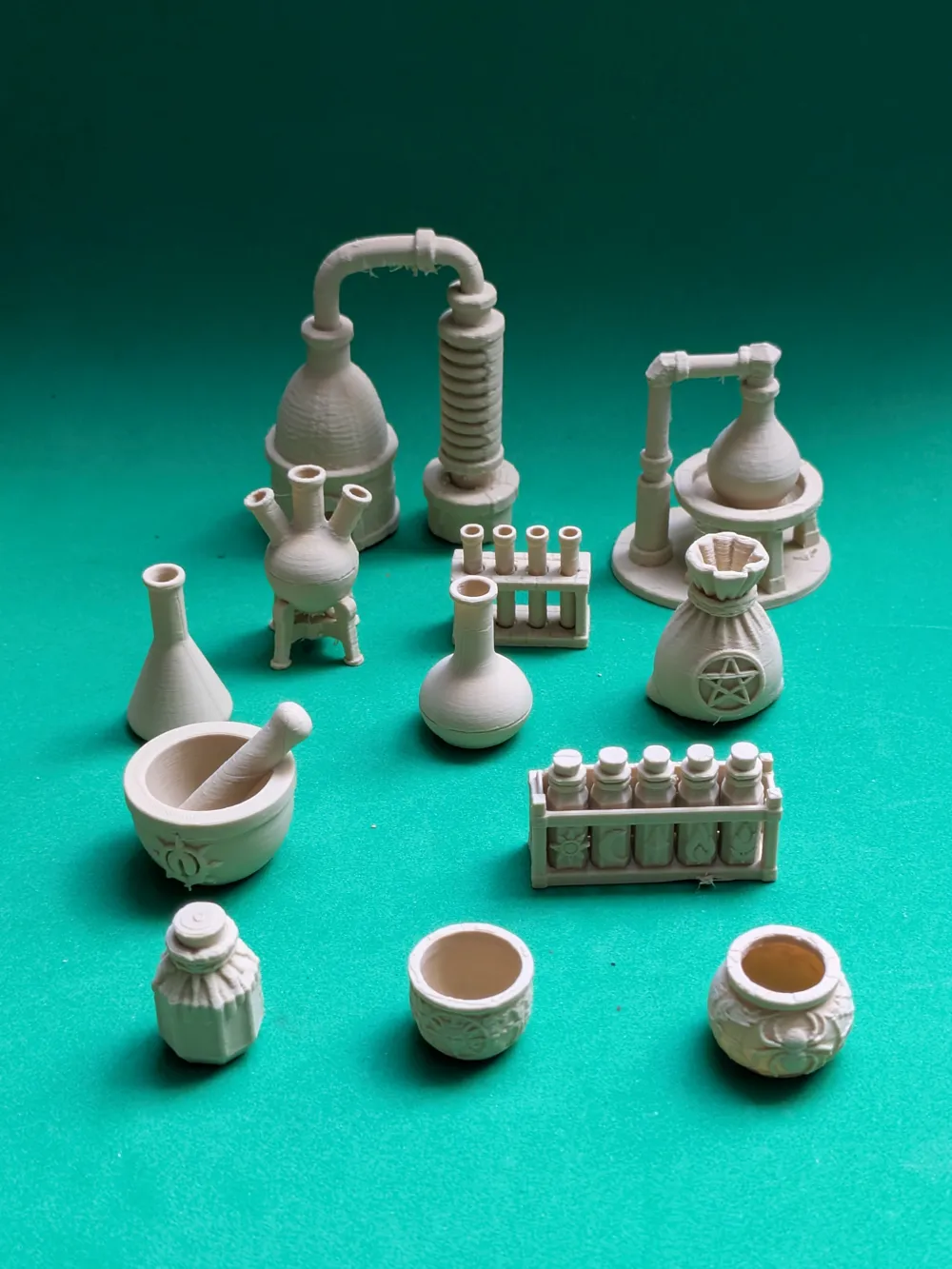 Miniature Alchemist Laboratory Set - Free 3D Print Model - MakerWorld