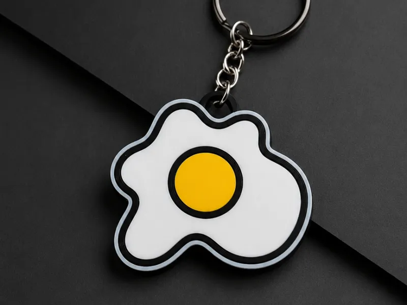 Fried Egg Keychain