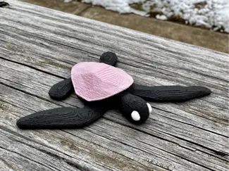 cute tiny low poly sea turtle