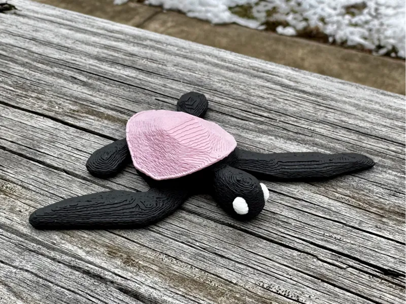 cute tiny low poly sea turtle