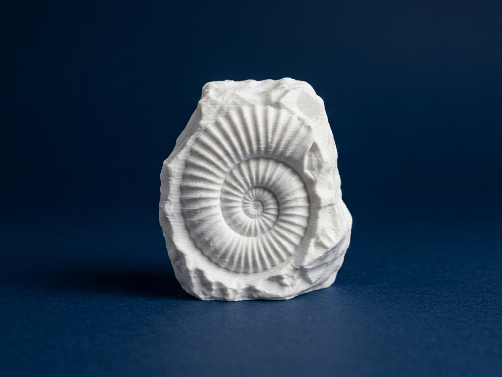 Realistic Ammonite Fossil Decor 3D Model