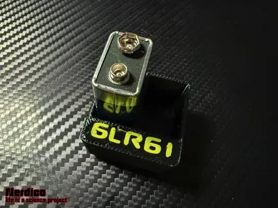 Gridfinity 1x1 Batteriehalter 6LR61 9V