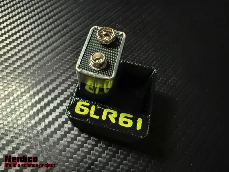 Gridfinity 1x1 Batteriehalter 6LR61 9V