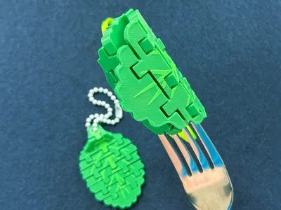 Articulated Flexi Lettuce Fidget Keychain