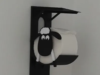 Toilet Paper Holder - wall - Remix 2 Sheep colored