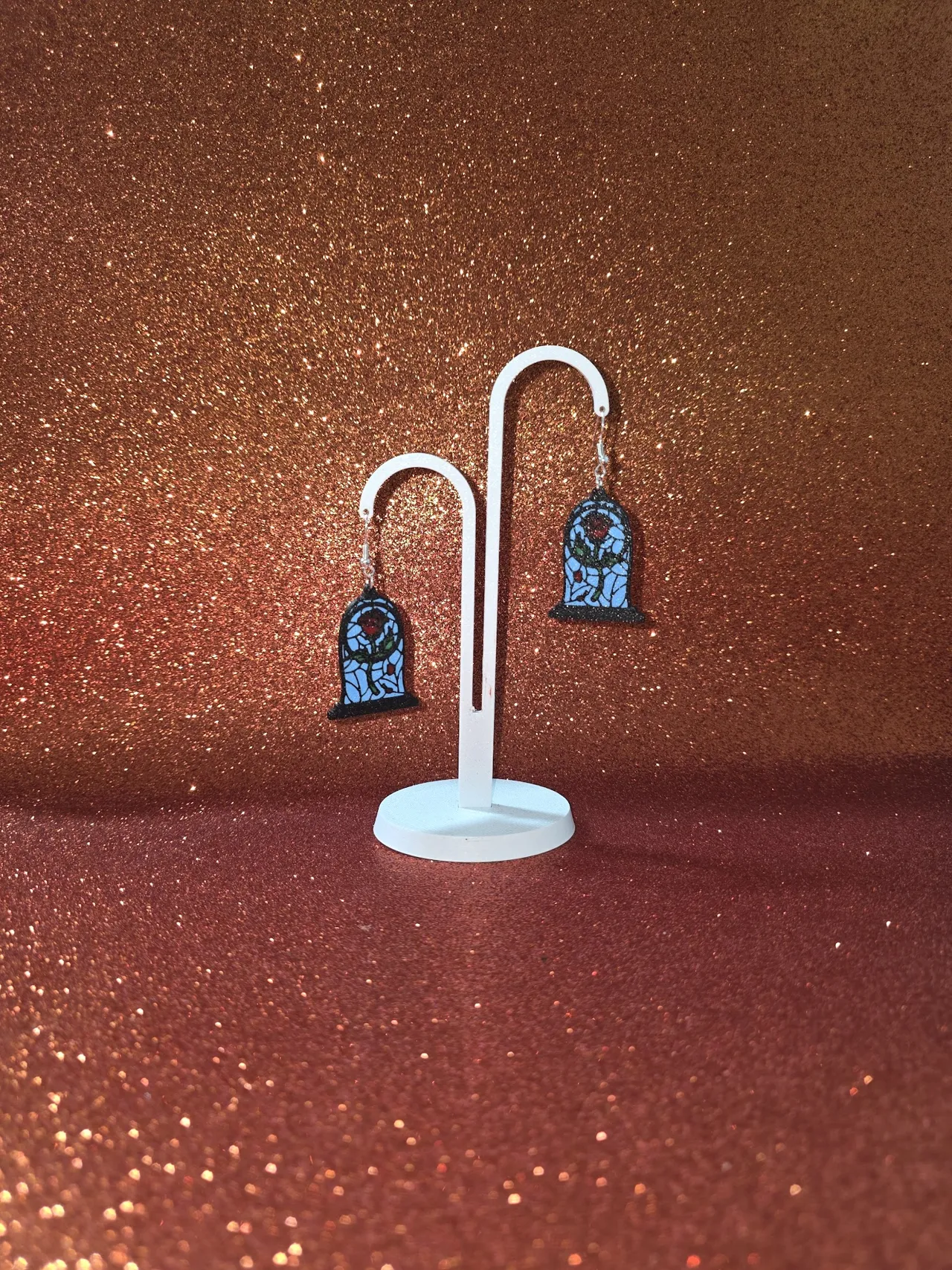 The beast rose earrings view 3