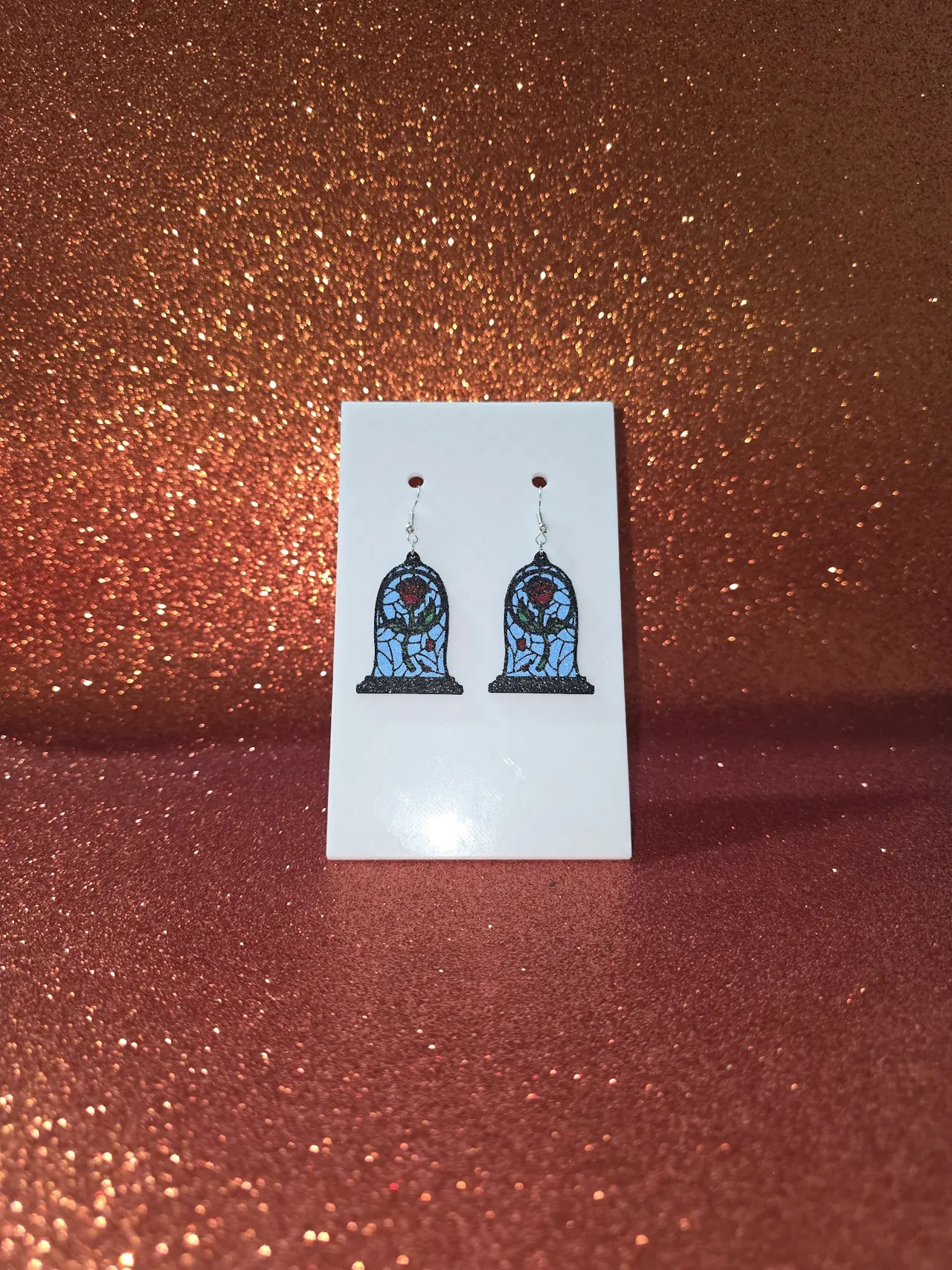 The beast rose earrings view 2