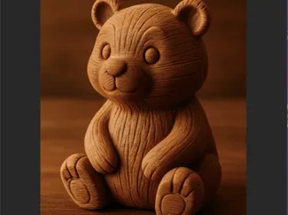 Cute Wooden Bear 