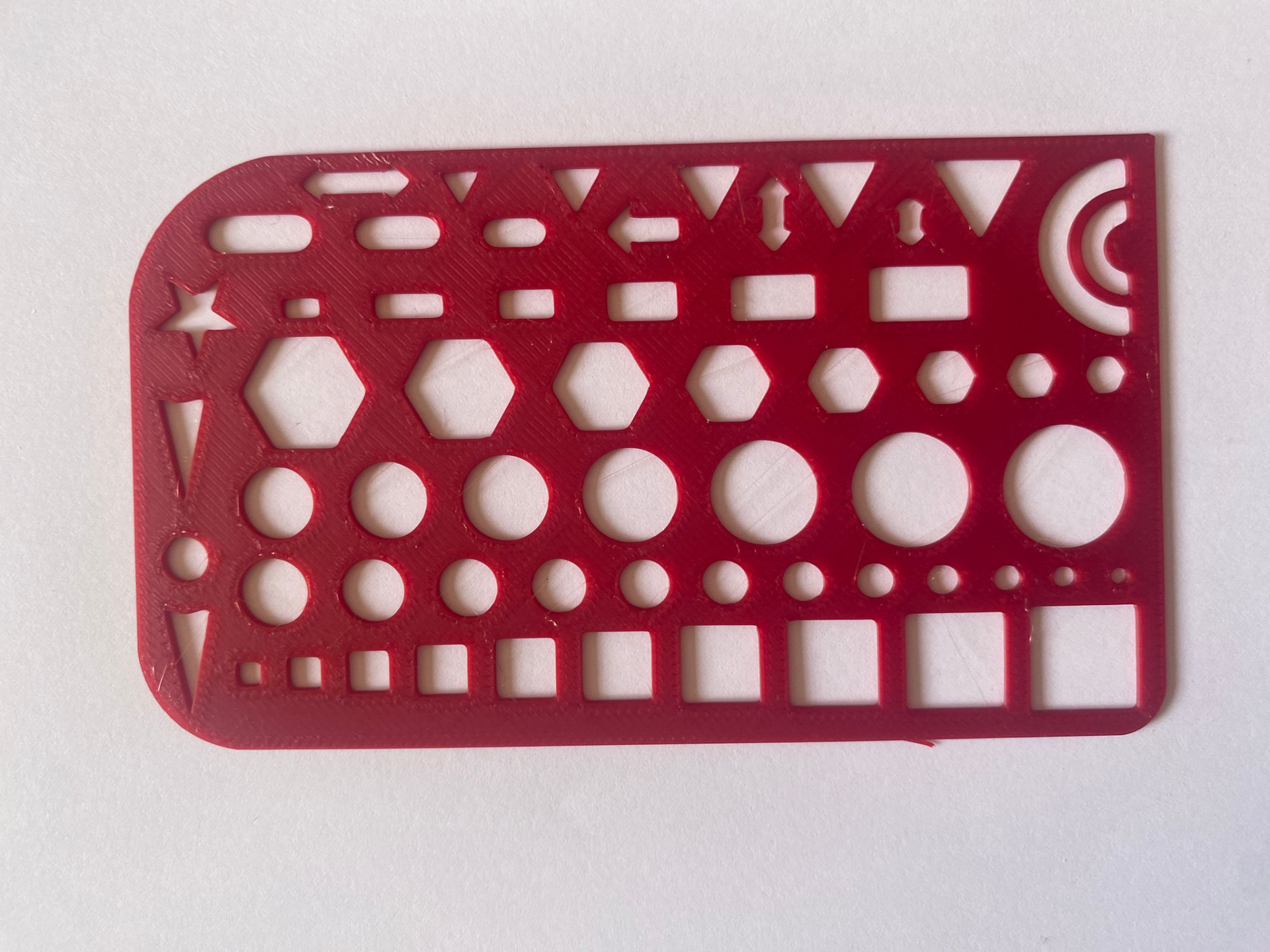 Stencil forme Geometrico 3D Didattico righello 