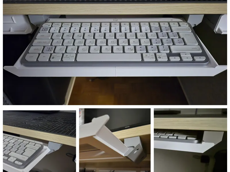 Keyboard drawer under the desk