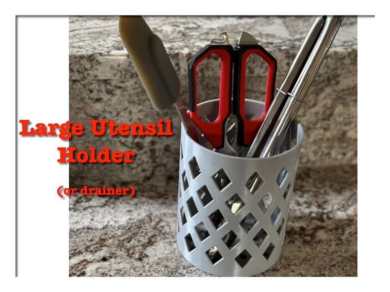 Holder and Drainer for Large Utensils