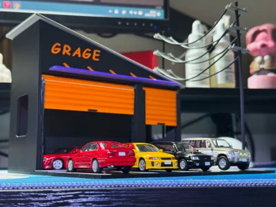 1:64 diorama garage (A1 Mini compatible)