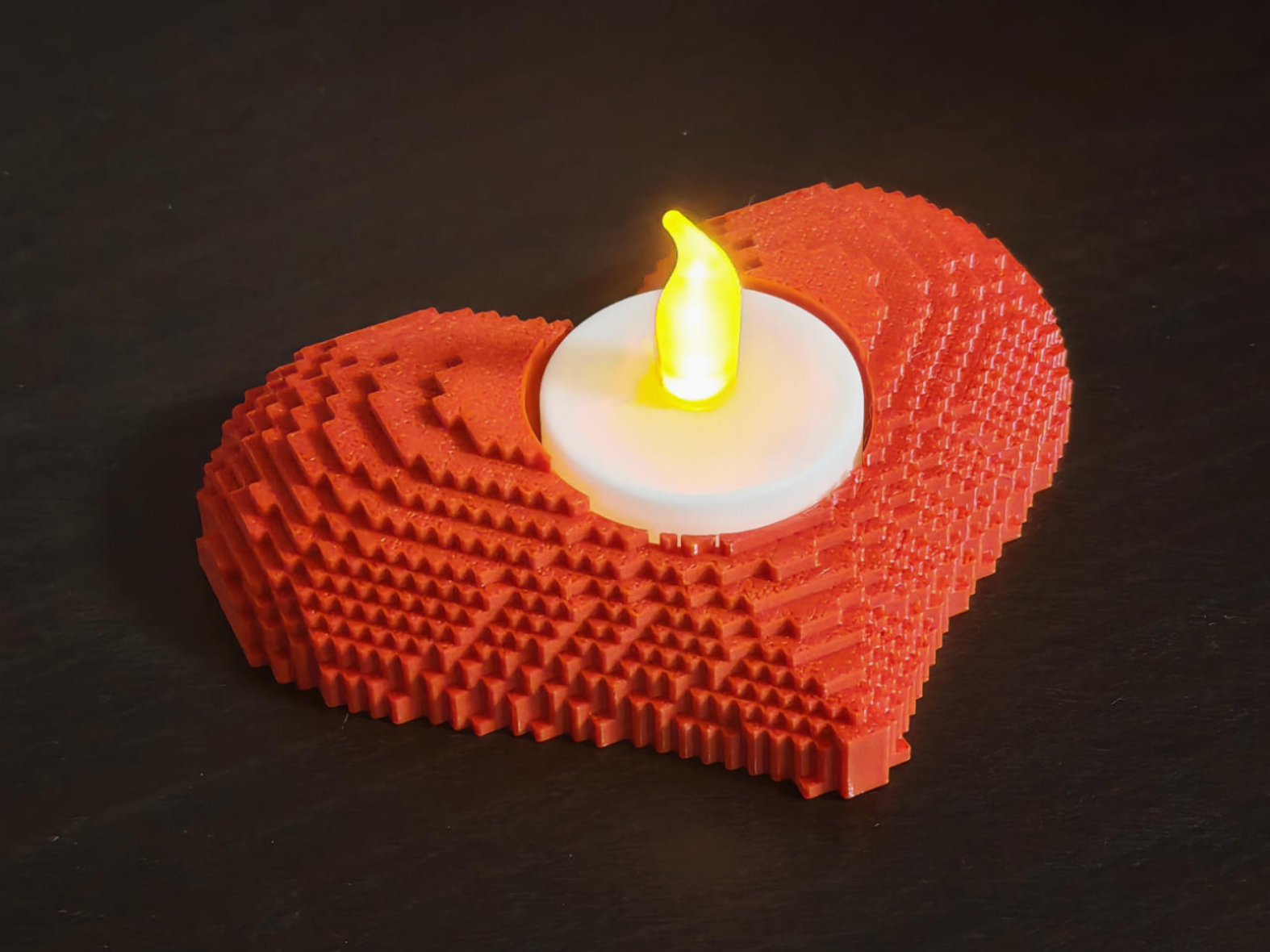 Minecraft heart - candlestick for lovers