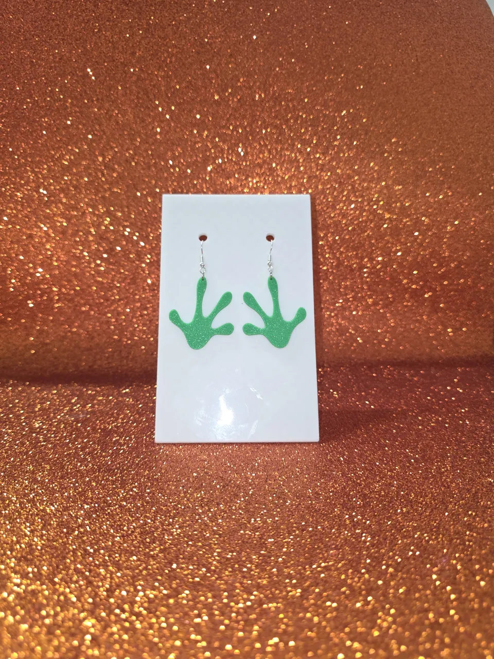 Gecko leg earrings view 2