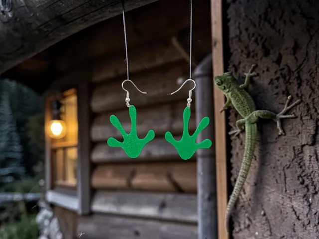 Gecko leg earrings