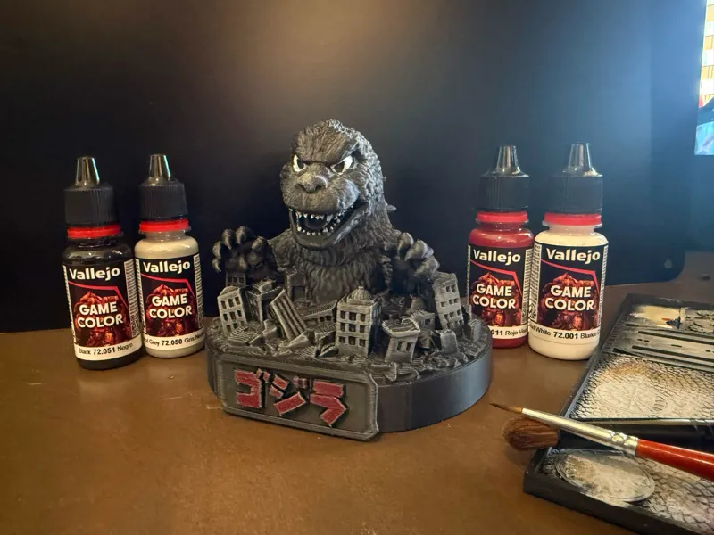 Classic Kaiju Desk Display – Easy Print
