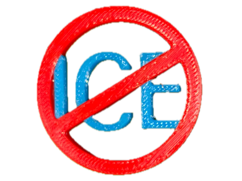 No Ice sign