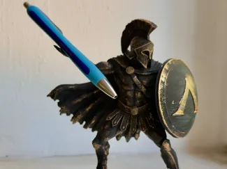 Spartan Warrior Pen Holder